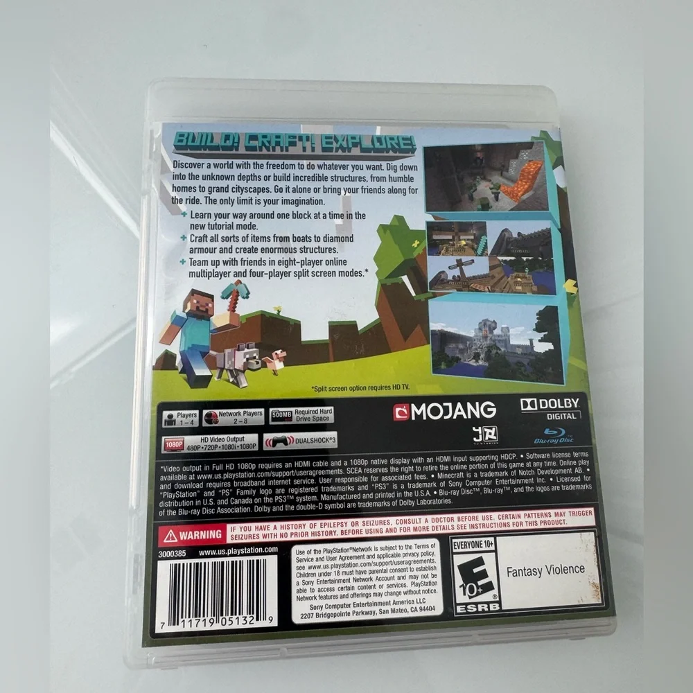Minecraft PlayStation 3 Edition - Multicolor Geometric Videogame - Sony